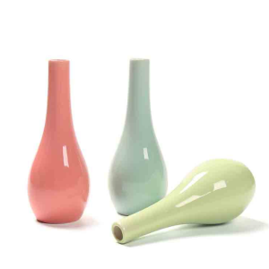 Colorful Glazed Ceramic Vase Long Neck